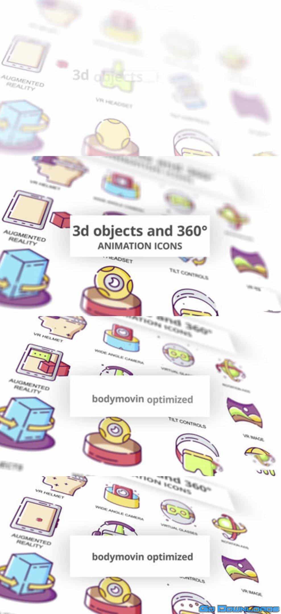 MotionElements 3D objects & 360° Animation Icons 16330160 Free Download