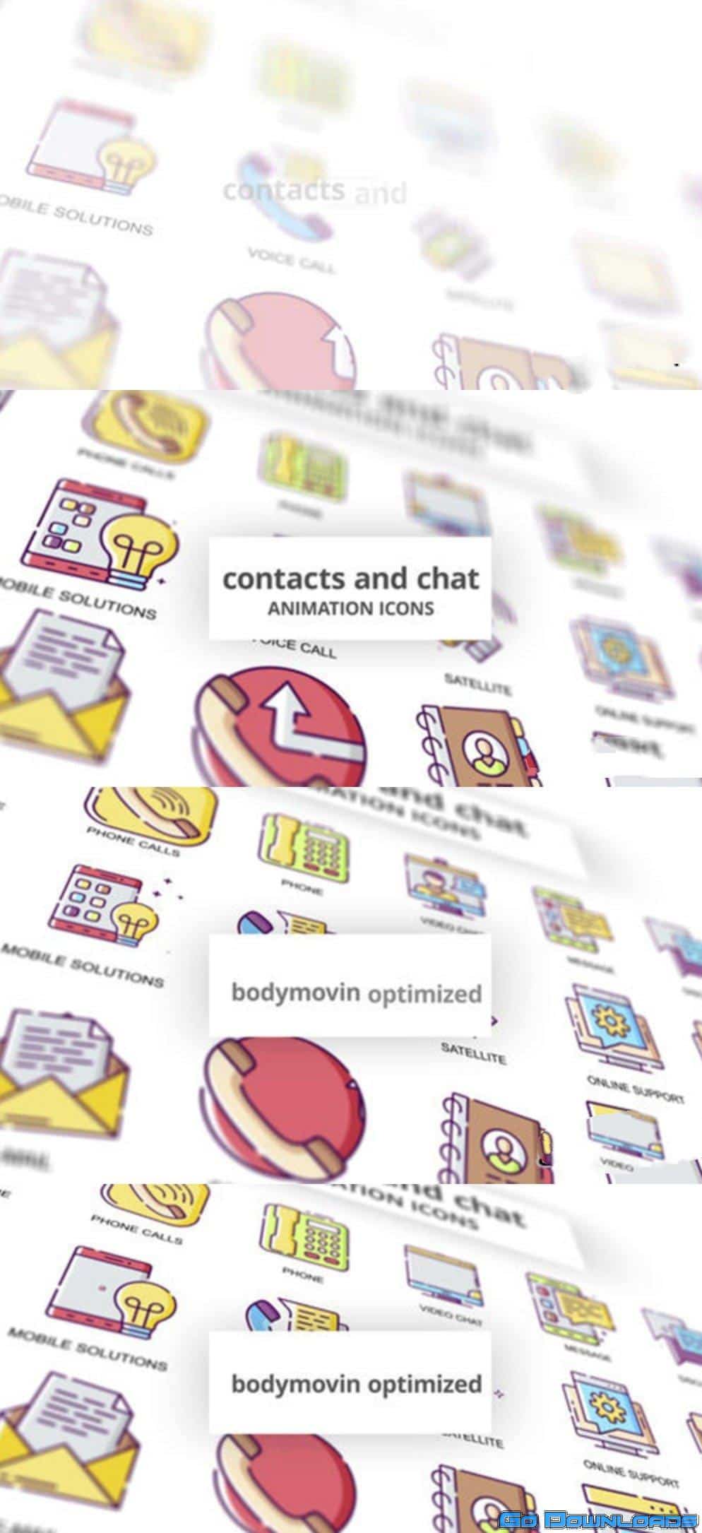 MotionElements Contacts & Chat Animation Icons 16330163 Free Download