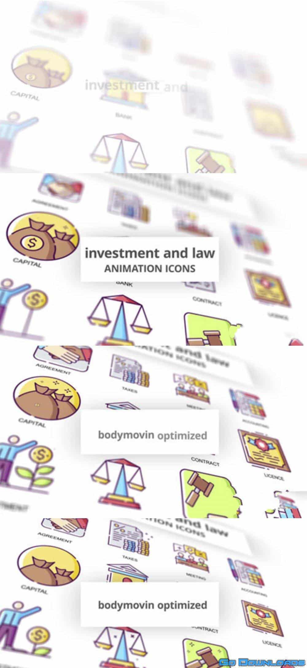 MotionElements Investment & Law Animation Icons 16330171 Free Download