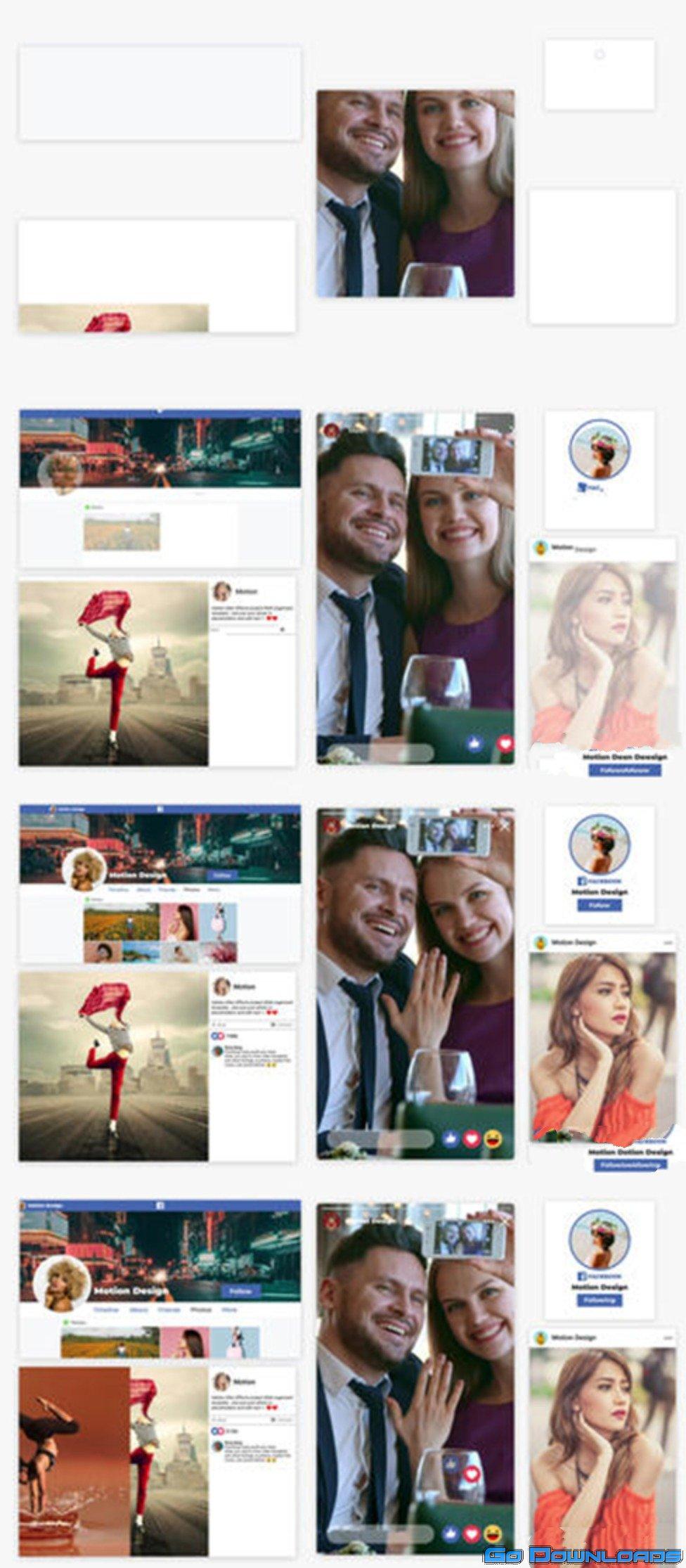 Motionelements Facebook Animated Posts 16261700 Free Download