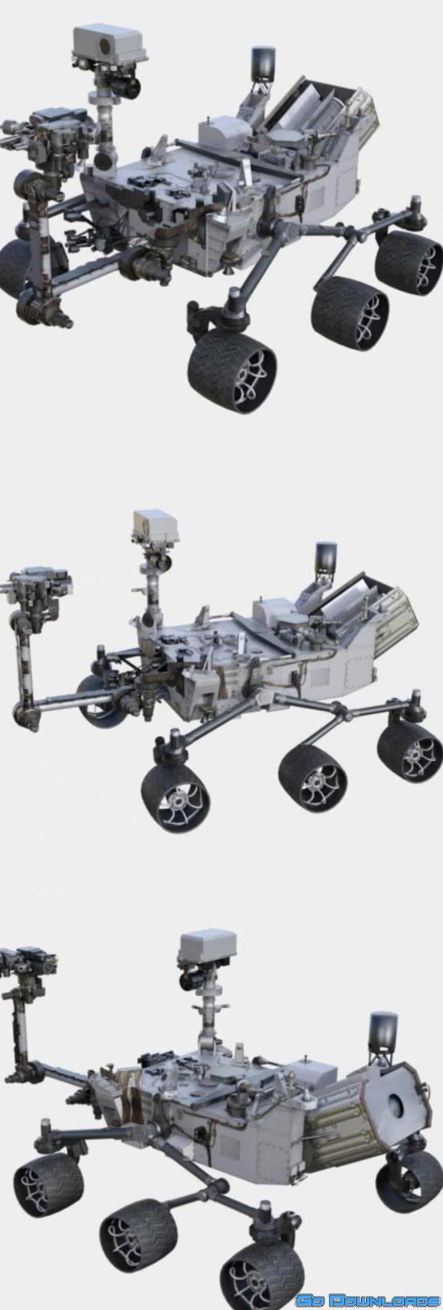 NASA Curiosity Rover 3D Model Free Download