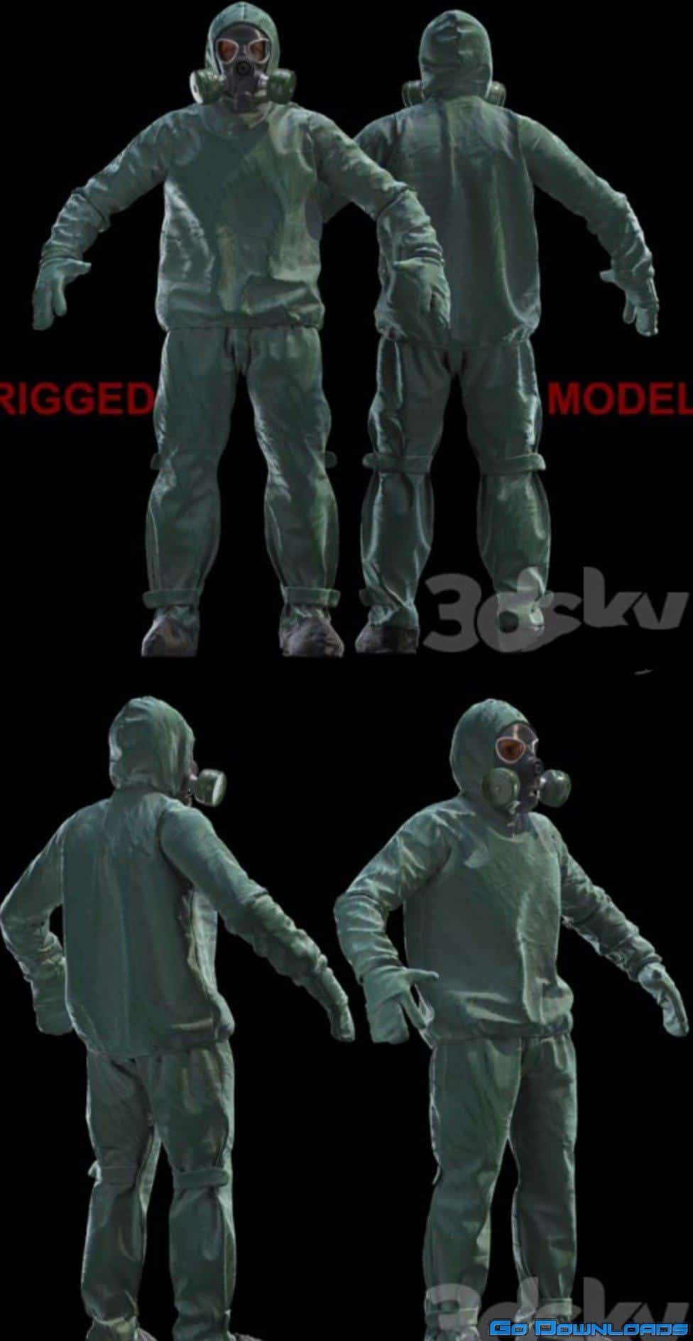 Protective suit Rigged Free Download