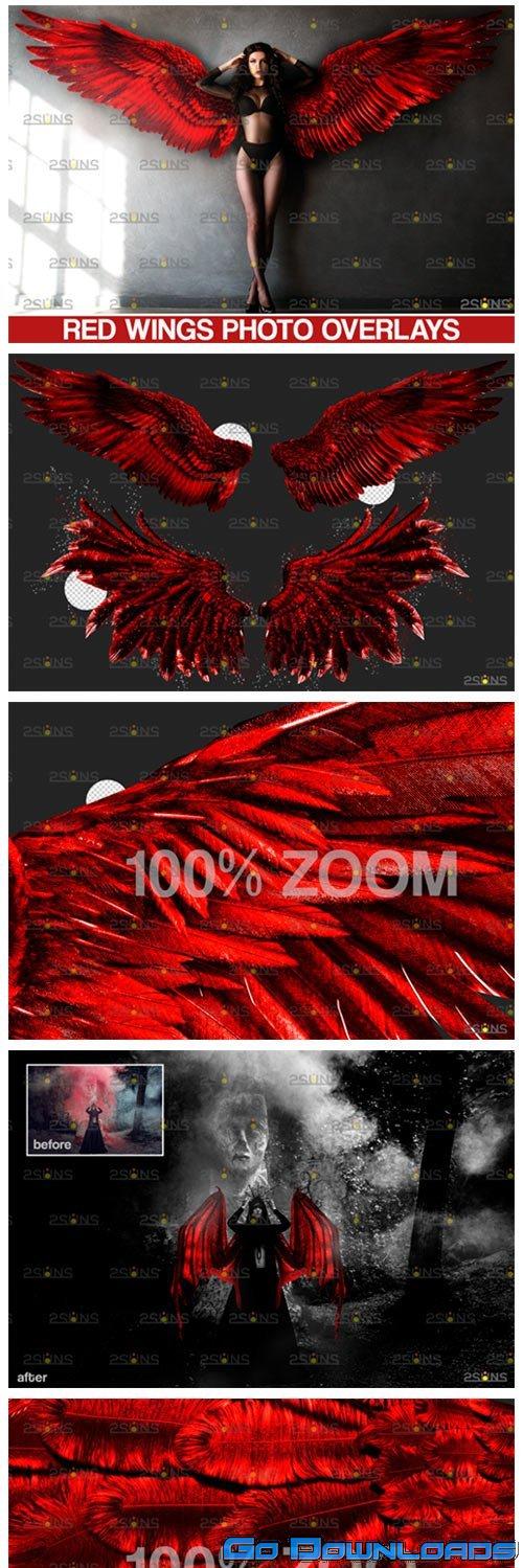 Red Angel Wings Overlay 8560186 Free Download