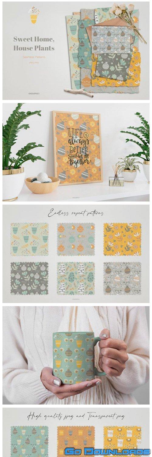 Sweet Home House Plants Patterns 9070929 Free Download