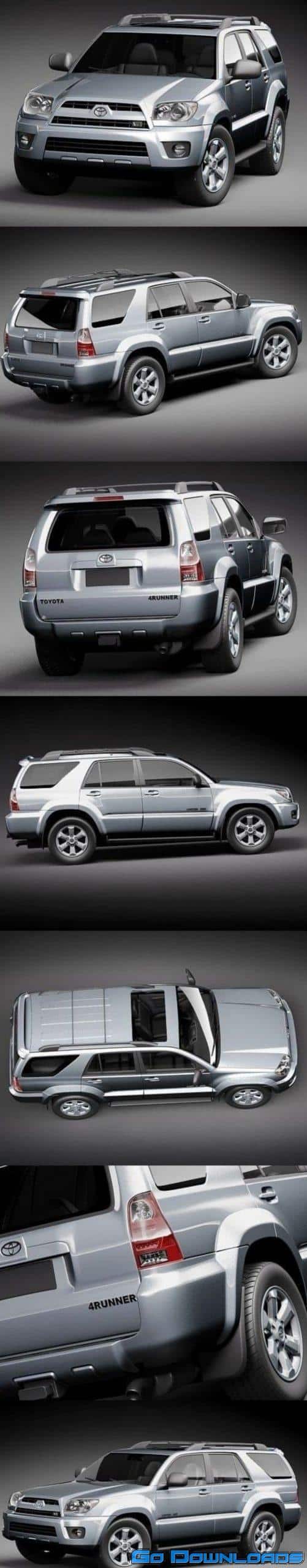 Toyota 4runner 2009 3D Model Free Download