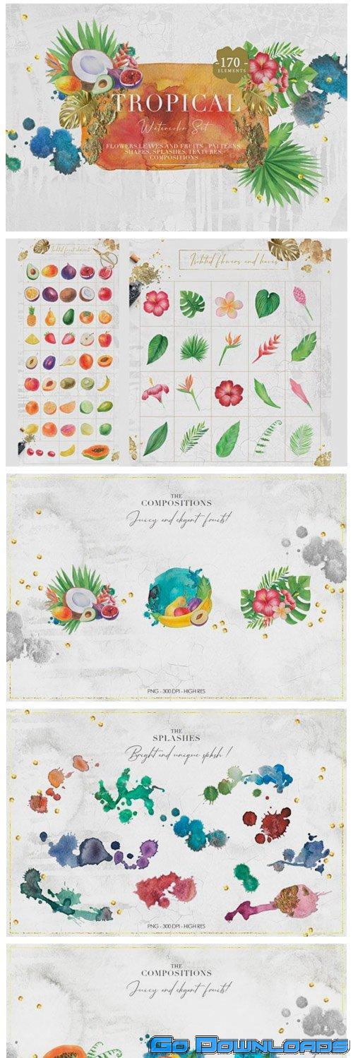 Tropical Watercolor Set 9122878 Free Download