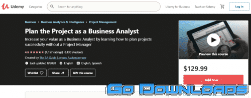 Udemy Plan the Project as a Business Analyst Free Download