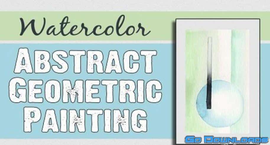 Watercolor Abstract Geometric Painting