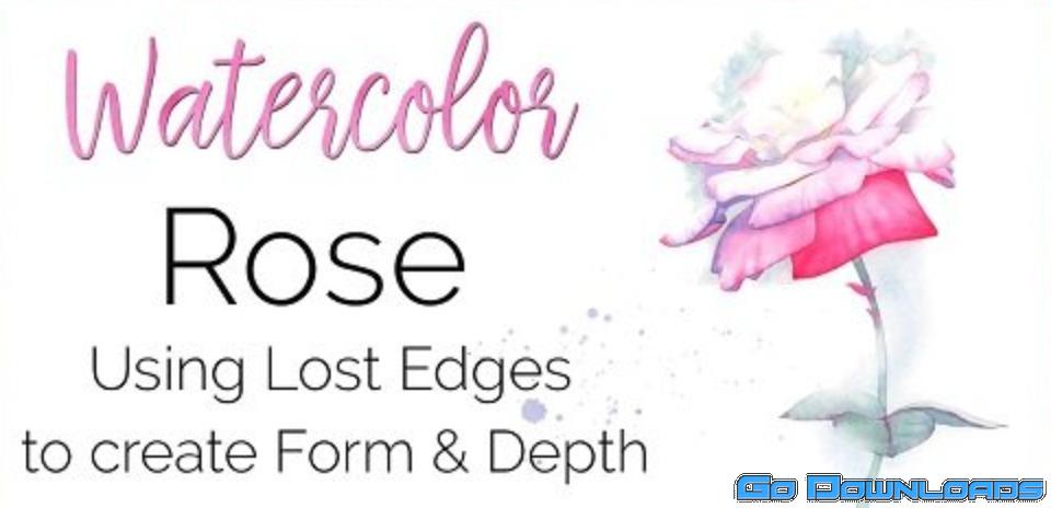 Watercolour Rose: Using lost edges to create form and depth