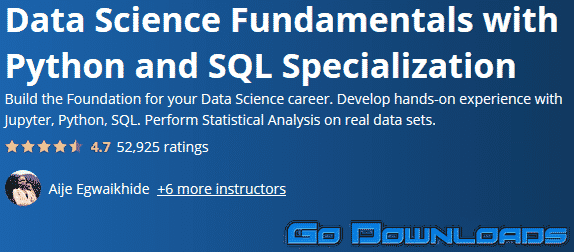 Coursera Data Science Fundamentals with Python and SQL Specialization Free Download