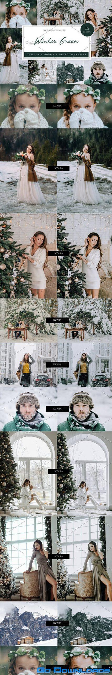 CreativeMarket 12 x Lightroom Presets Winter Green 5962772 Free Download