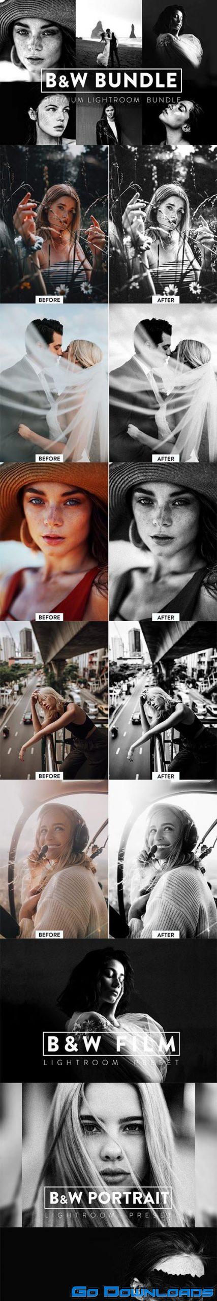 CreativeMarket 60 BLACK and WHITE Bundle Lightroom 6043136 Free Download