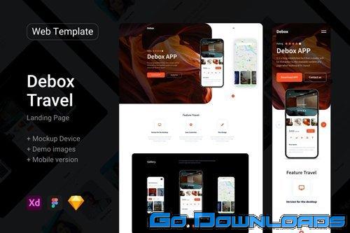 Debox landing page for travel agency Free Download