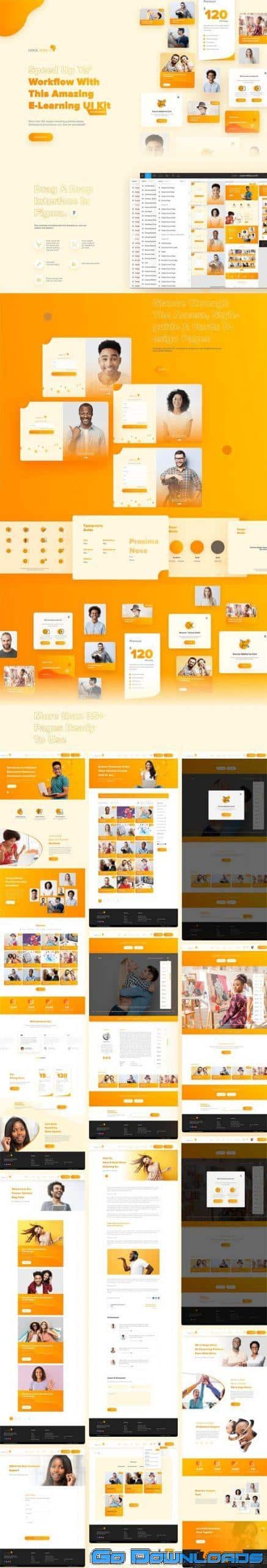 E-learning UI Kit Figma Template Free Download