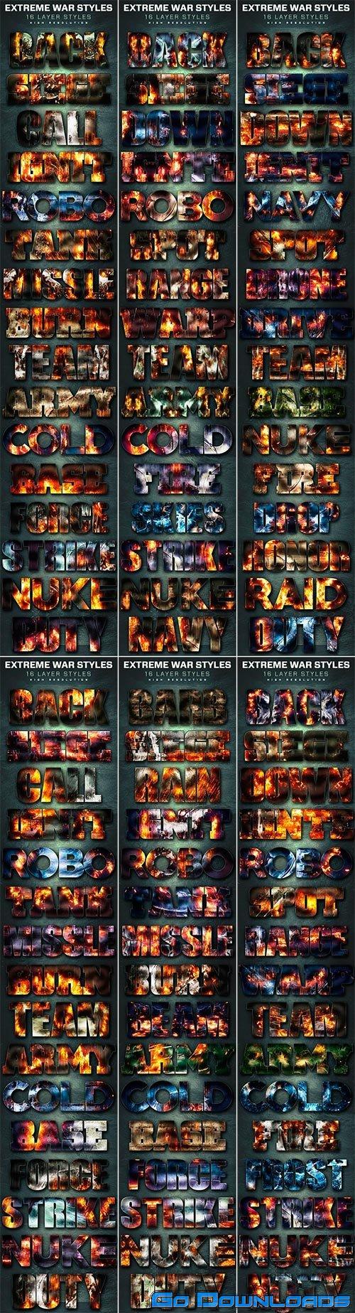 Extreme War Layer Styles Bundle Free Download