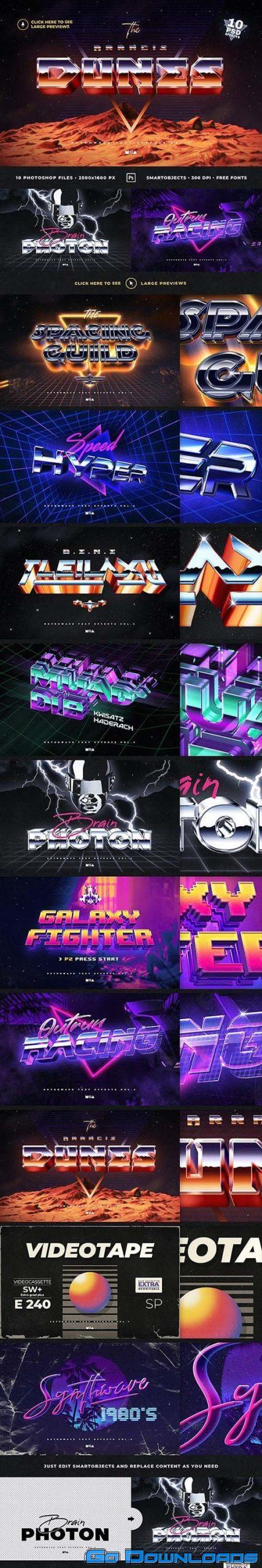 GraphicRiver 80`s Retro Text Effects vol.4 Synthwave Retrowave 30483618 Free Download