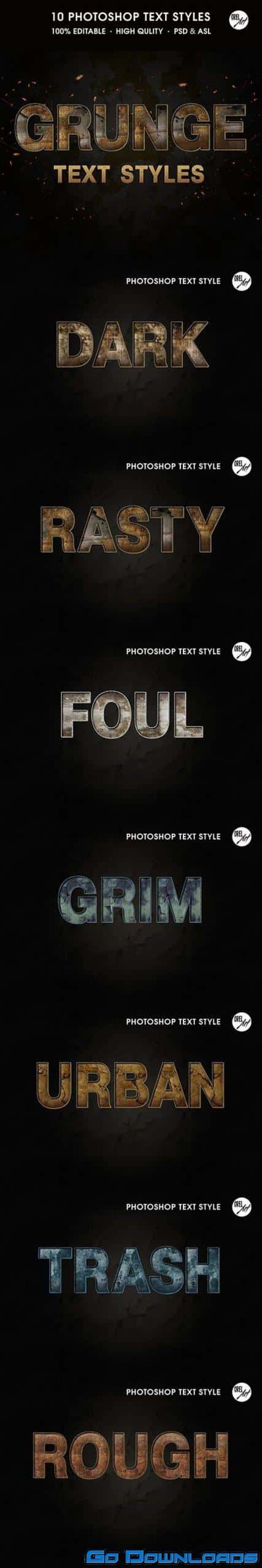 GraphicRiver Grunge Text Styles 30386862 Free Download