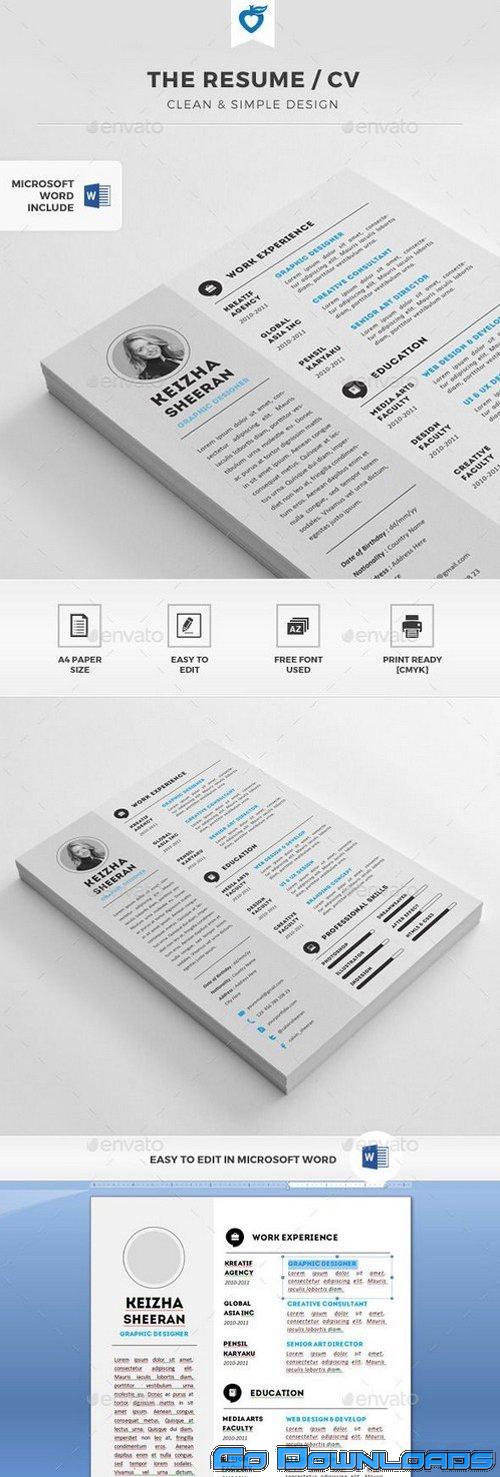 Graphicriver 11408735 The Resumecv Free Download