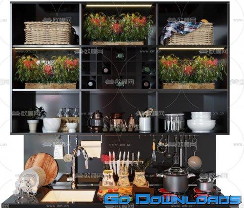 Kitchen decor set 03 Free Download