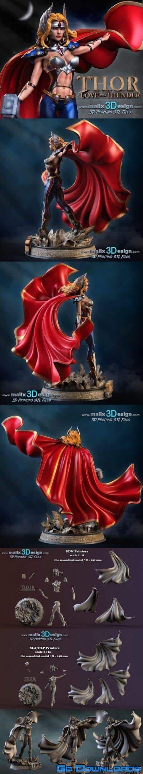 Lady Thor 3D Print Model Free Download