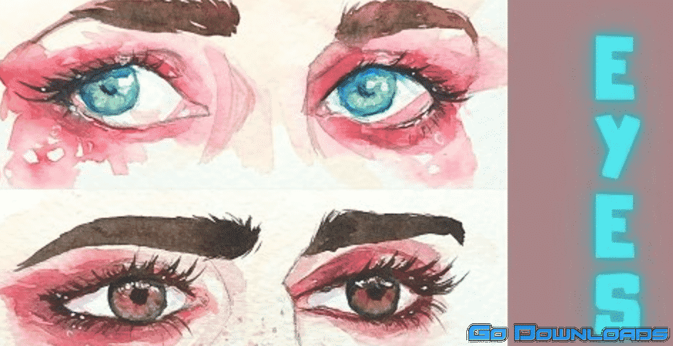 Learn to Sketch & Paint Colorful Dramatic Eyes in Watercolor