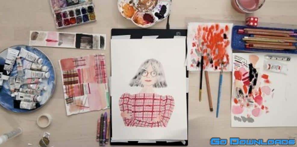 Mixed Media Illustration: Create a Self-Portrait with Watercolor, Gouache & More