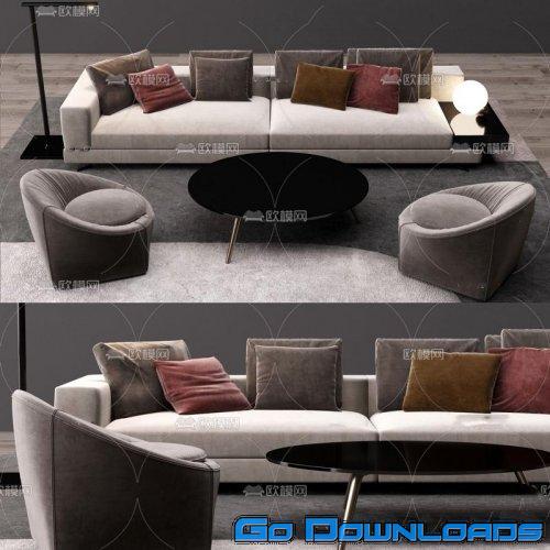 Modern fabric sofa combination 25 Free Download