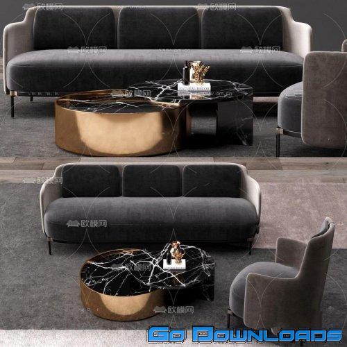 Modern fabric sofa combination 29 Free Download