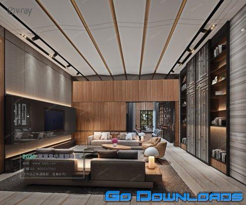 Modern style Livingroom Vray 23 Free Download