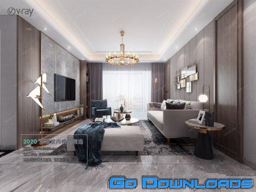 Modern style Livingroom Vray 25 Free Download