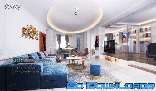 Modern style Livingroom Vray 36 Free Download