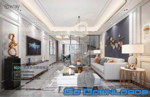 Modern style Livingroom Vray 38 Free Download