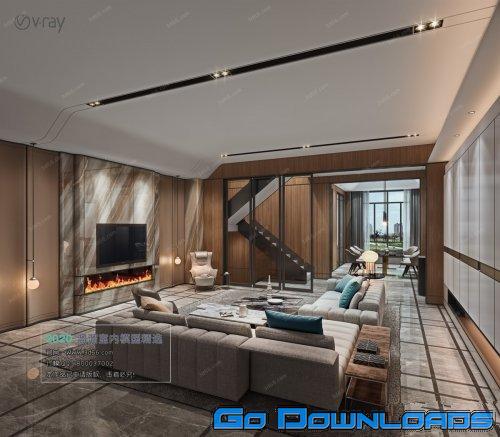 Modern style Livingroom Vray 41 Free Download