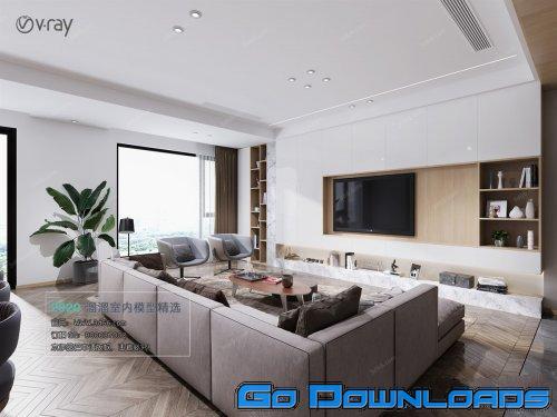 Modern style Livingroom Vray 43 Free Download