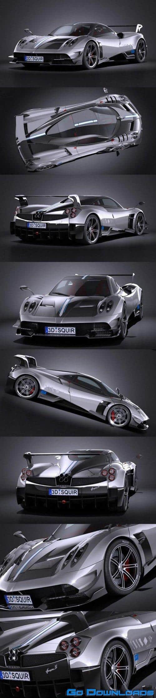 Pagani Huayra BC 2016 3D Model Free Download