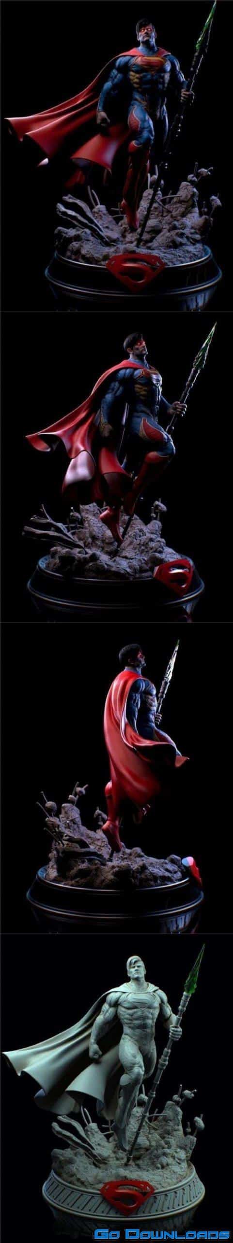 Superman Statue 3D Print Model Free Download