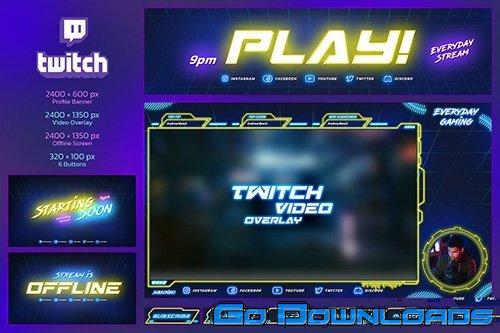 Twitch Neon Gaming Kit Free Download