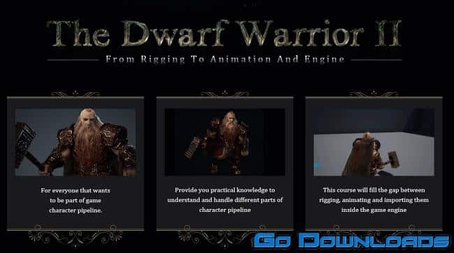 Wingfox The Dwarf Warrior II from rigging to animation and engine Free Download