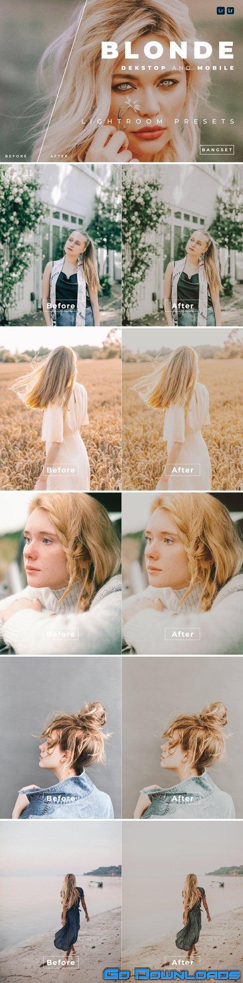 Blonde Desktop and Mobile Lightroom Preset Free Download