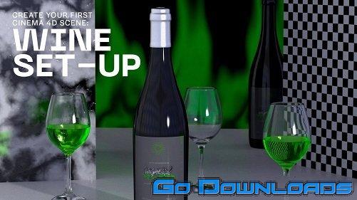 Create your first Cinema 4D scene Wine Set-up Free Download