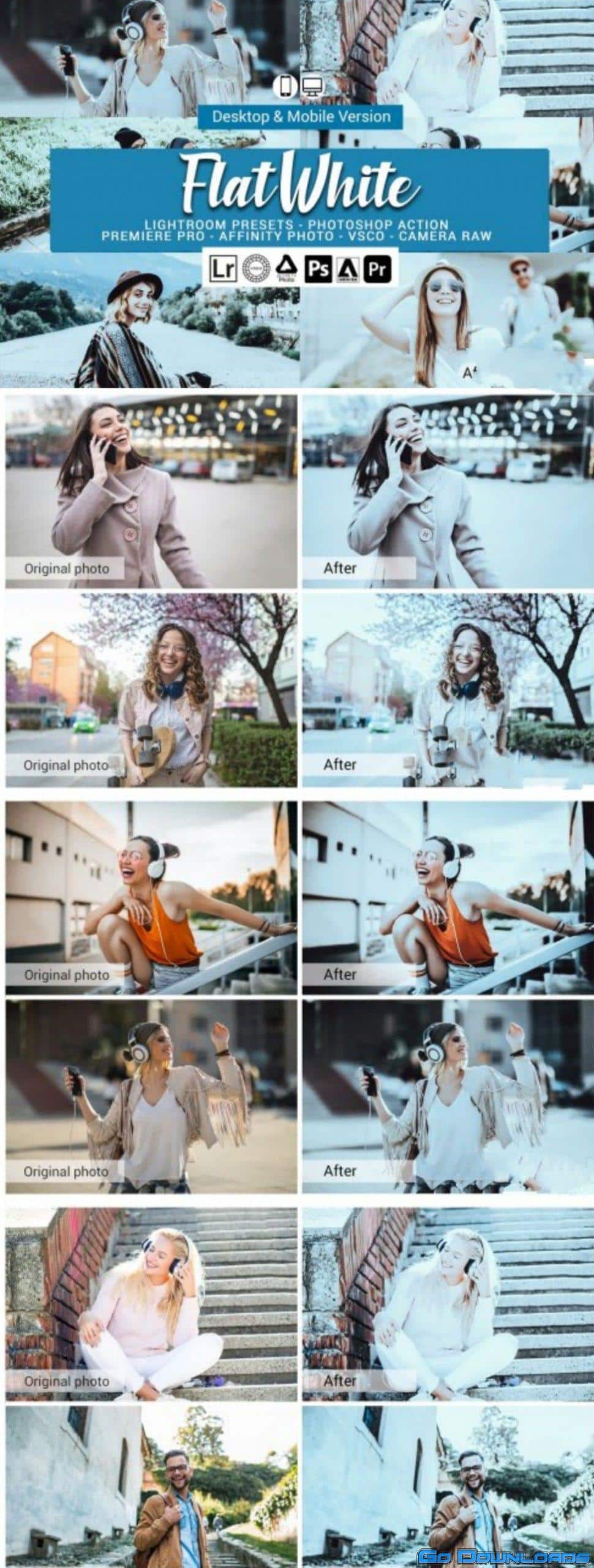 CreativeMarket Flat White Lightroom Presets 5157135 Free Download