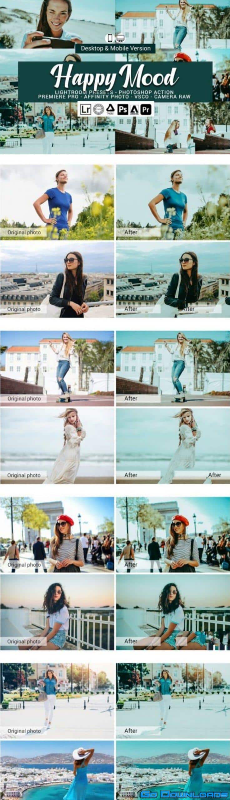 CreativeMarket Happy Mood Lightroom Presets 5157177 Free Download