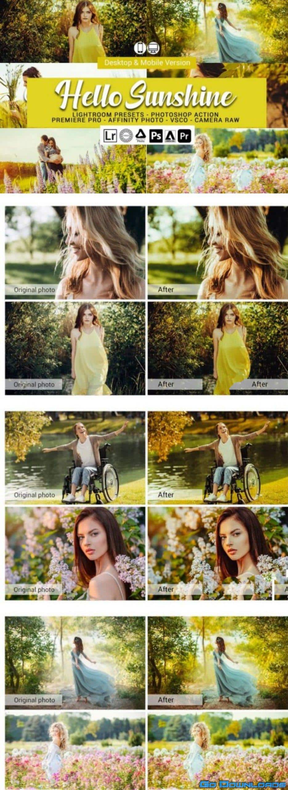 CreativeMarket Hello Sunshine Lightroom Presets 5157270 Free Download