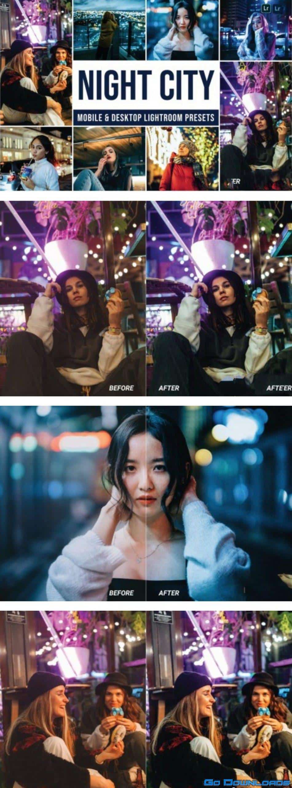 Night City Mobile and Desktop Lightroom Presets Free Download