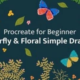 Procreate for Beginner – Butterfly and Floral Simple Drawing