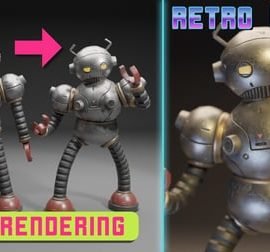 Retro Robot 2/3: Baking and Texturing in Substance Painter