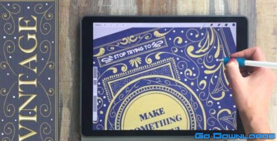 Vintage Hand Lettering on Your iPad in Procreate: Layouts, Borders, Flourishes