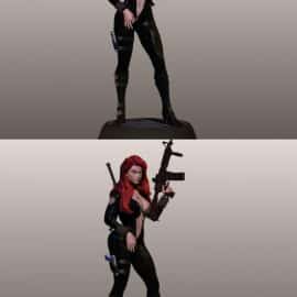 Black Widow 3D Print Model Free Download