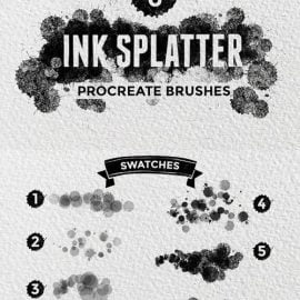 CM Ink Splatter Procreate Brushes 1504960 Free Download