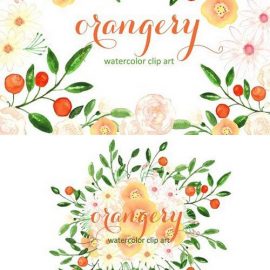 CM Orangery. Watercolor clip art 241861 Free Download